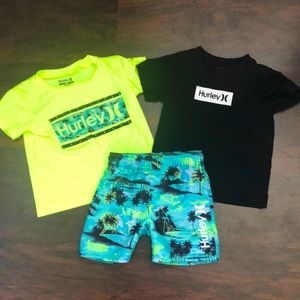 Hurley Swim trunks, Rash Guard, Shirt